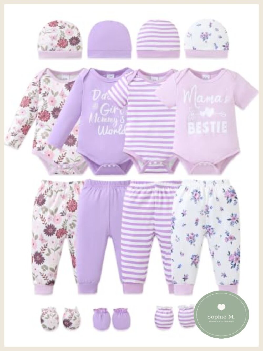 Baby Girl 20 PC Outfit Set Newborn Preemie Clothes 0-18 Months